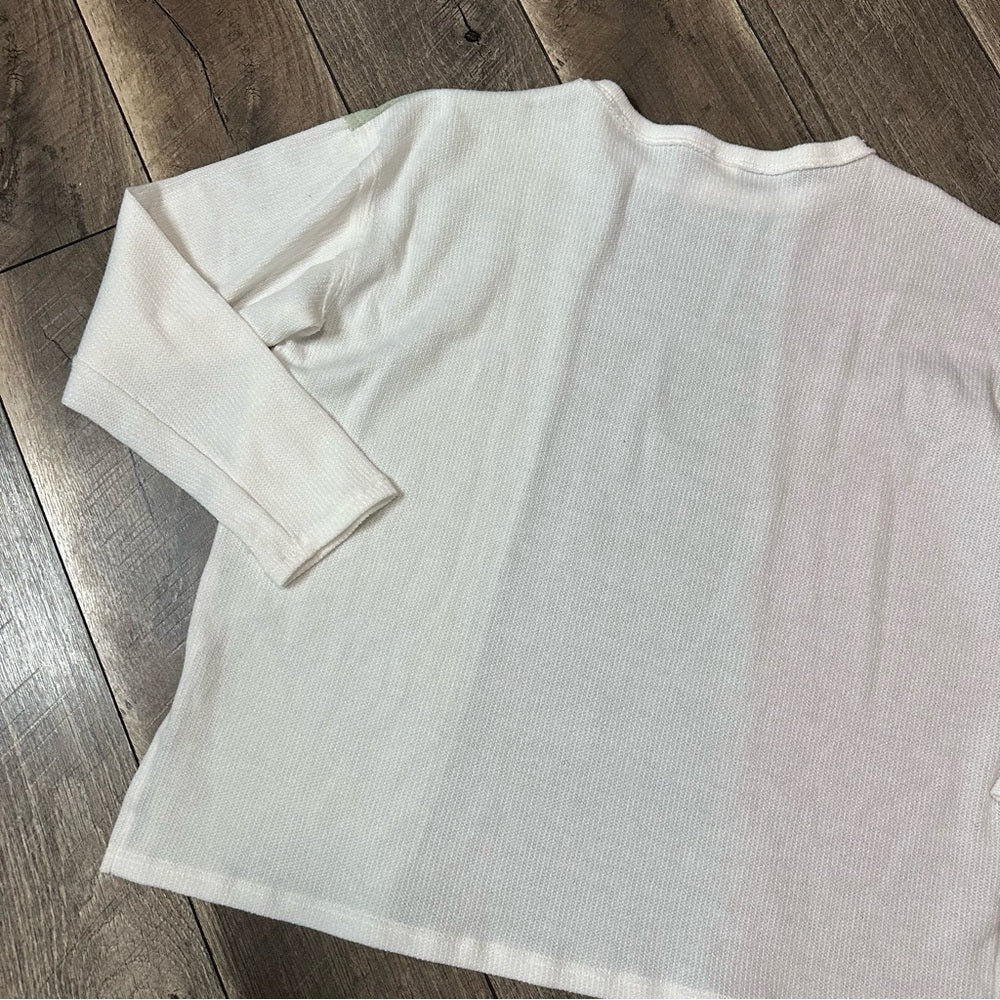 Like Love Waffleknit Color Block Long Sleeve