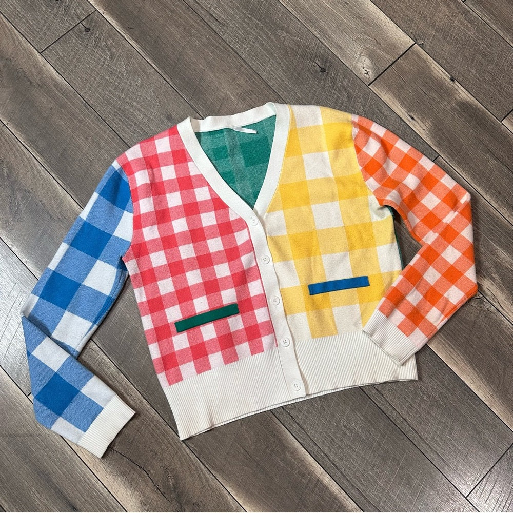 English Factory Multicolor Button Down Sweater