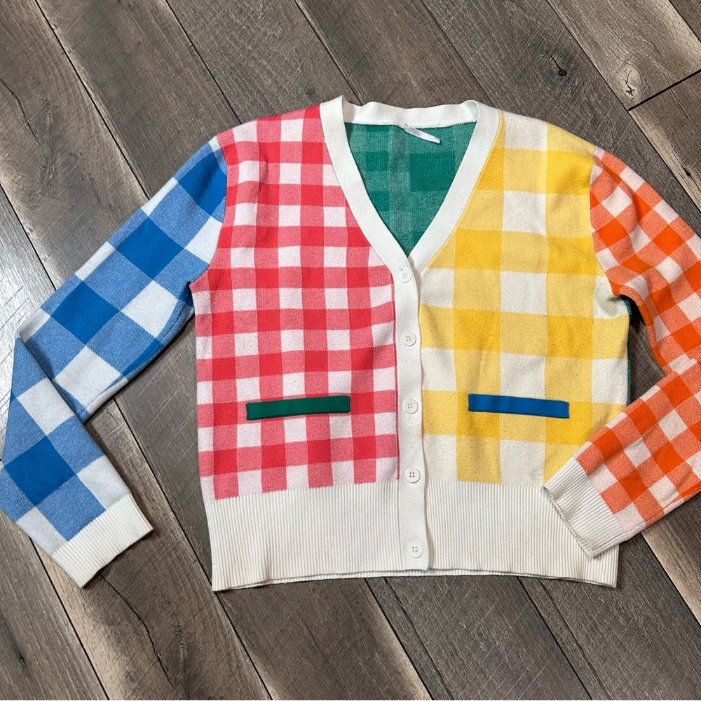 English Factory Multicolor Button Down Sweater