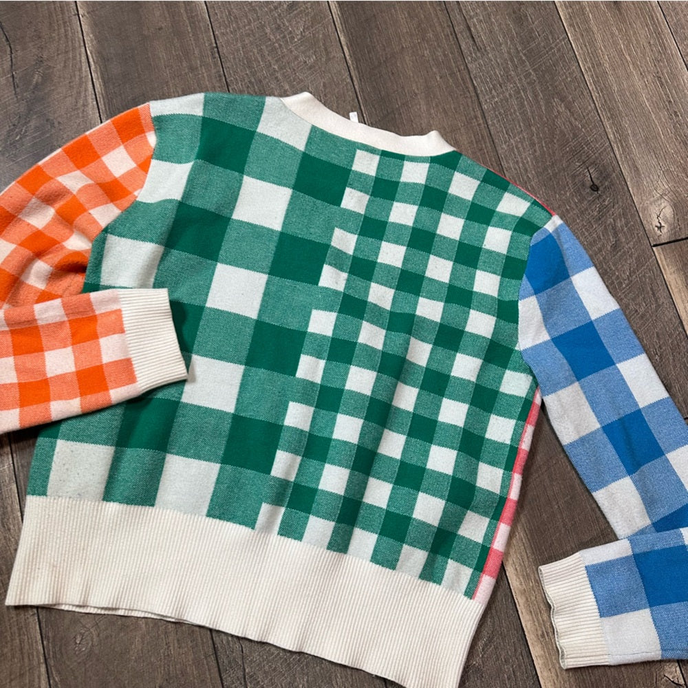 English Factory Multicolor Button Down Sweater
