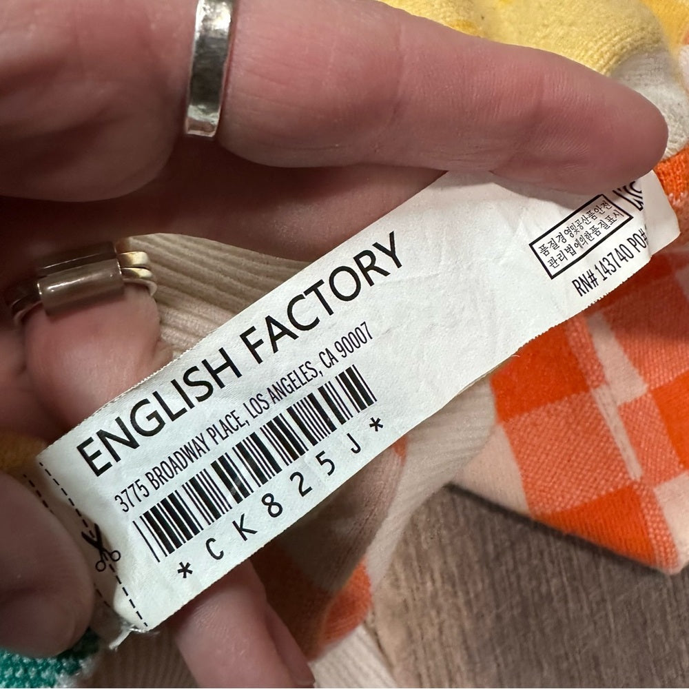 English Factory Multicolor Button Down Sweater