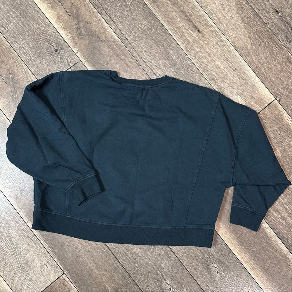 Flx Teal Crop Pullover Sweatshirt