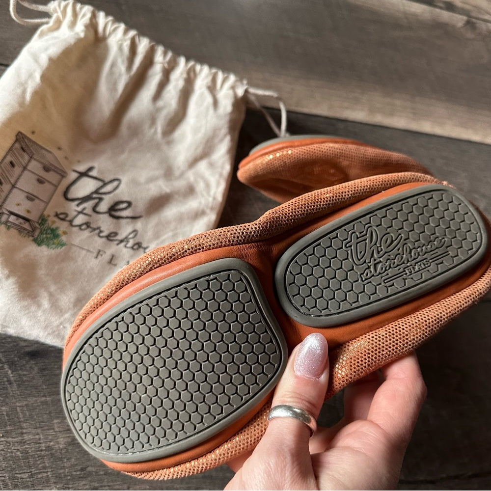 The Storehouse Peach Shimmer Flats