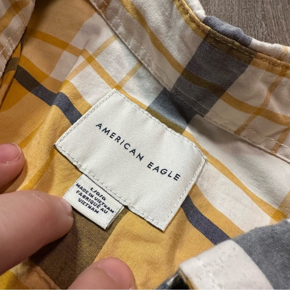 American Eagle Plaid Button Down