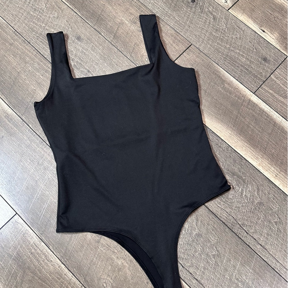 Wearever Black Silky Soft Bodysuit