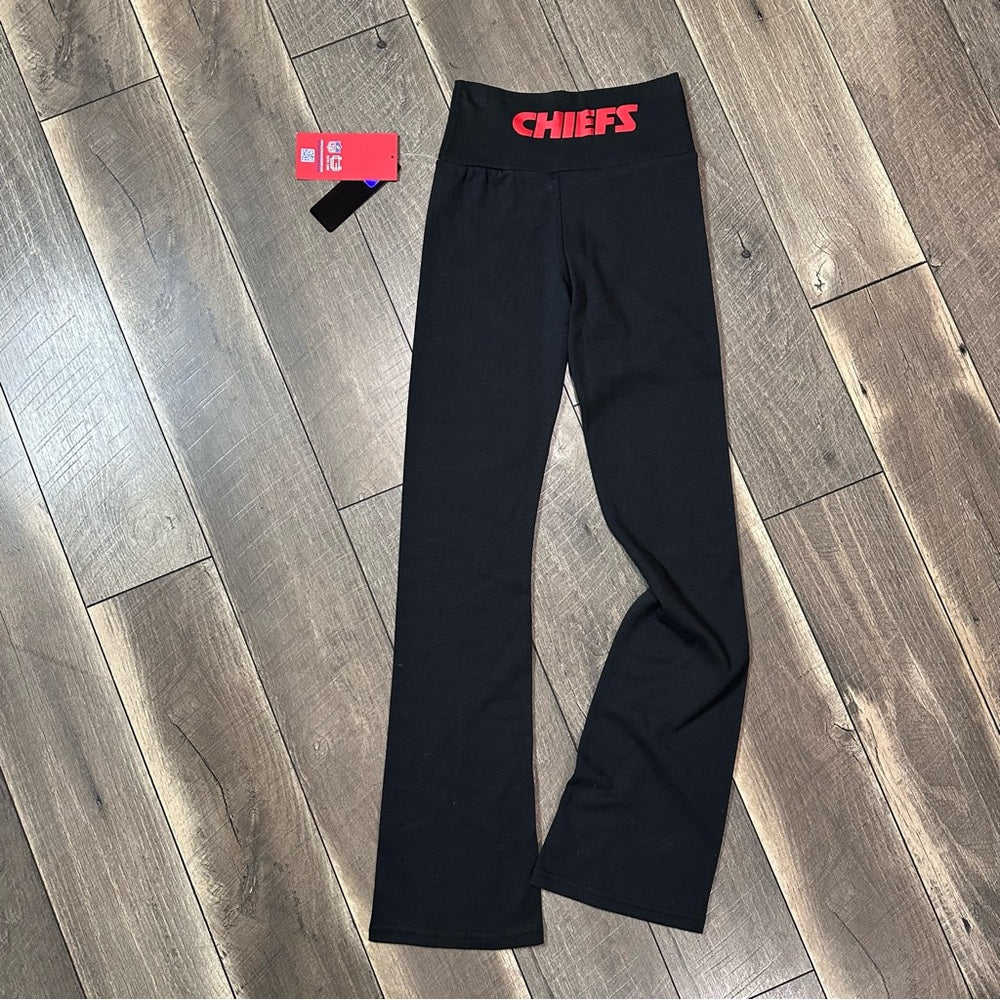 NFL Kancan City Chiefs Crossover Waist Yoga Pants