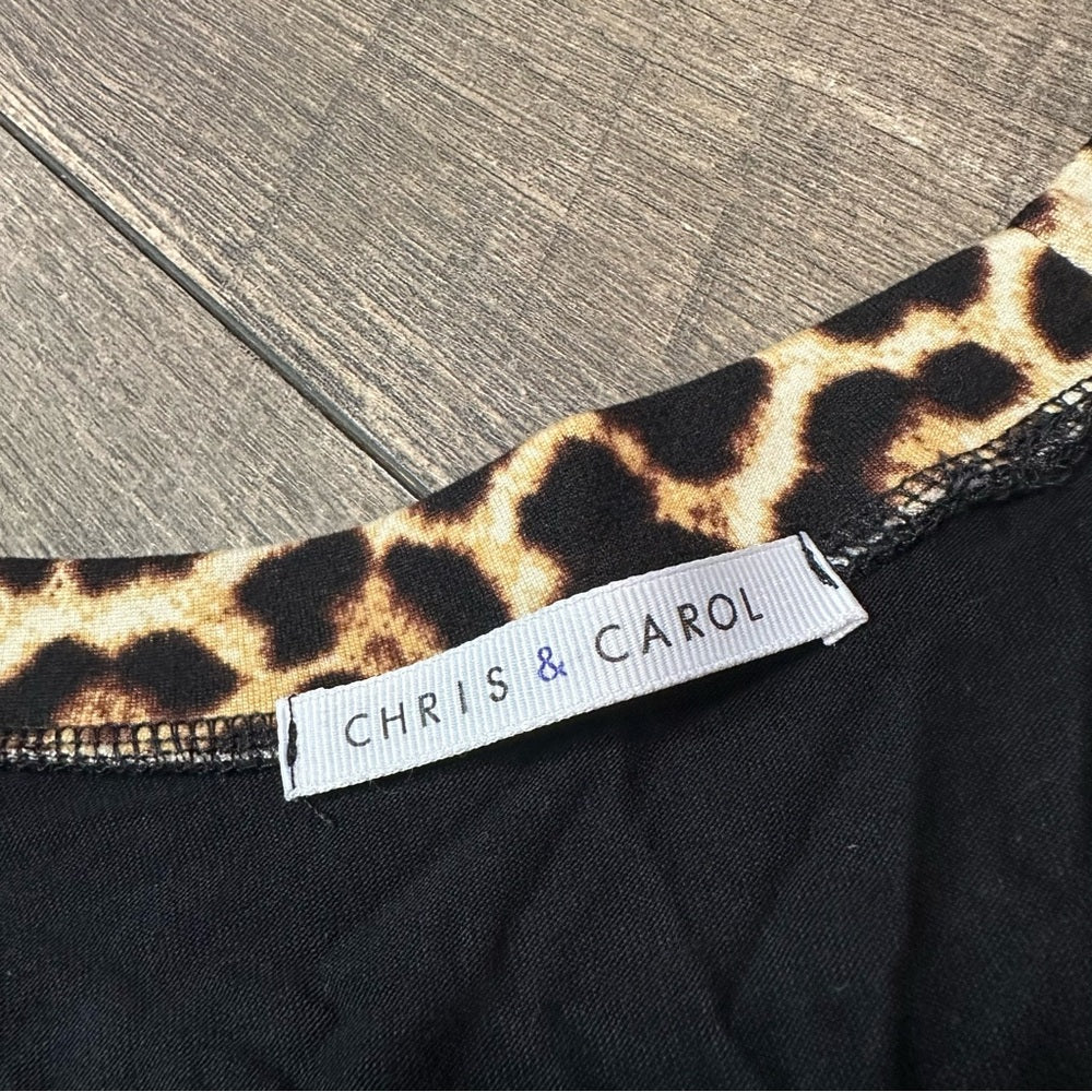Chris & Carol Leopard 3/4 Sleeve Top