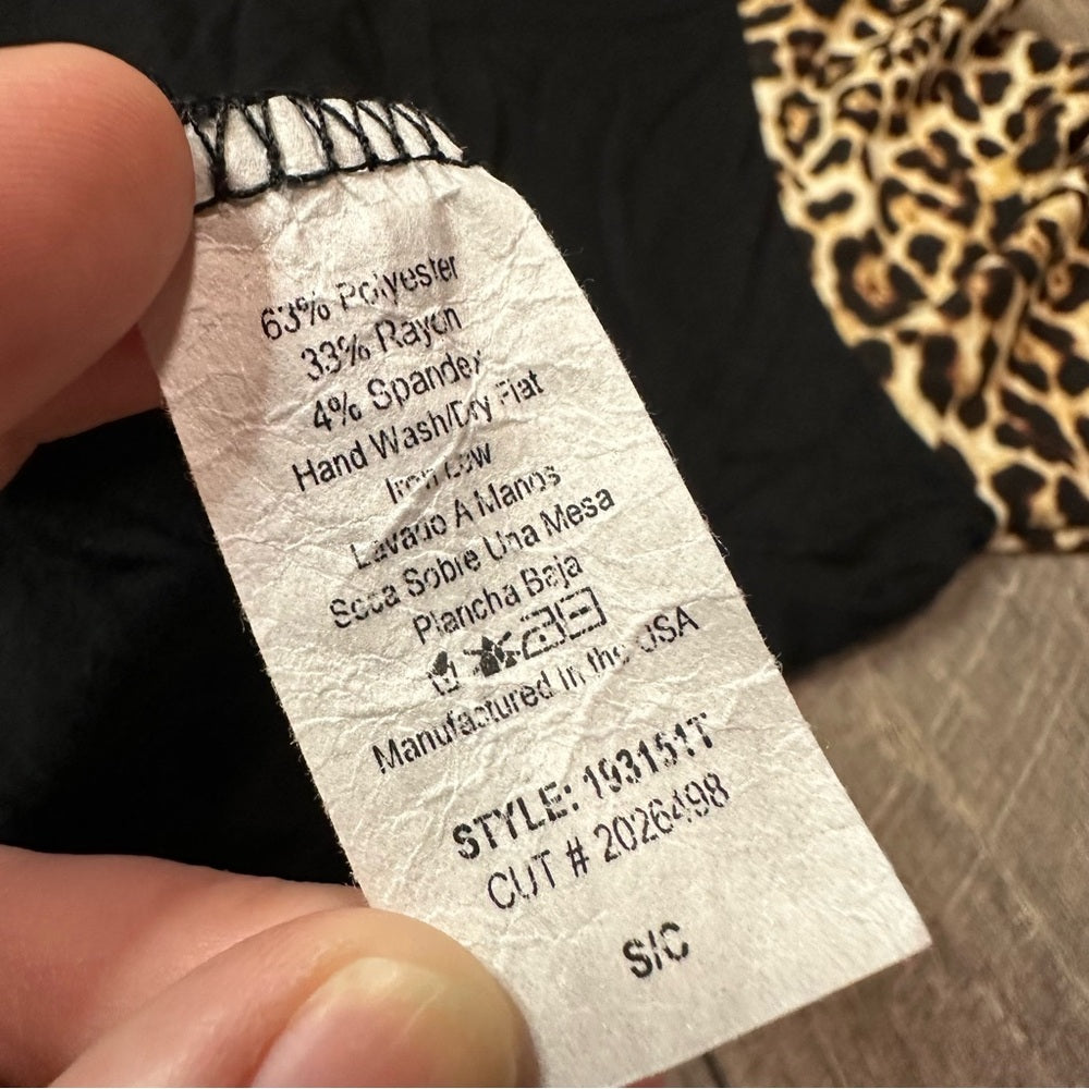 Chris & Carol Leopard 3/4 Sleeve Top