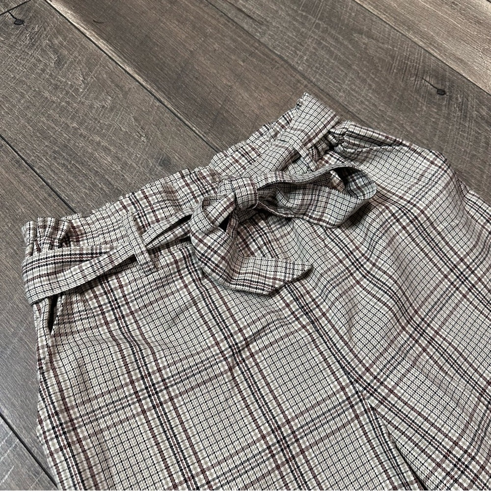 So Plaid Tie Waist Pants