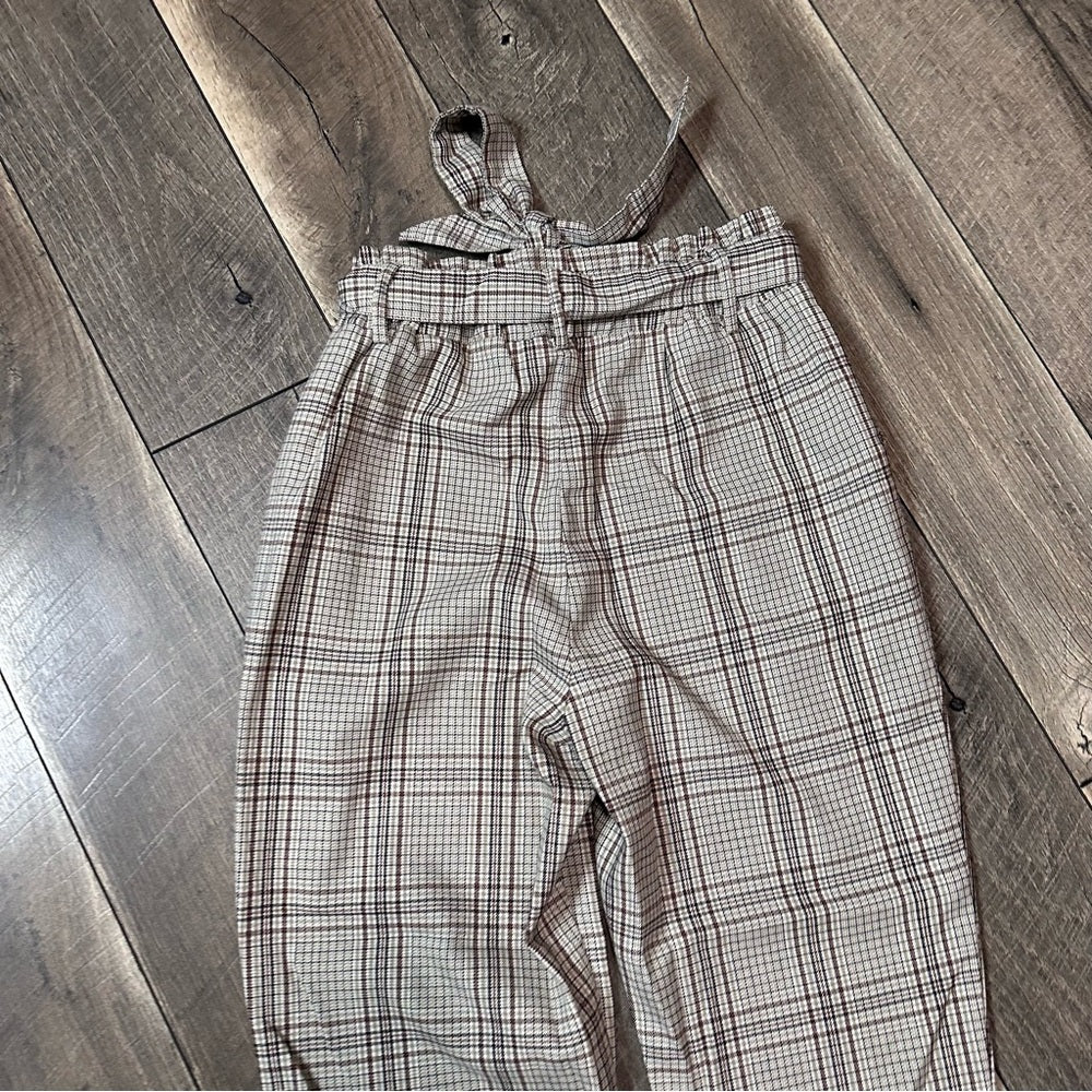 So Plaid Tie Waist Pants