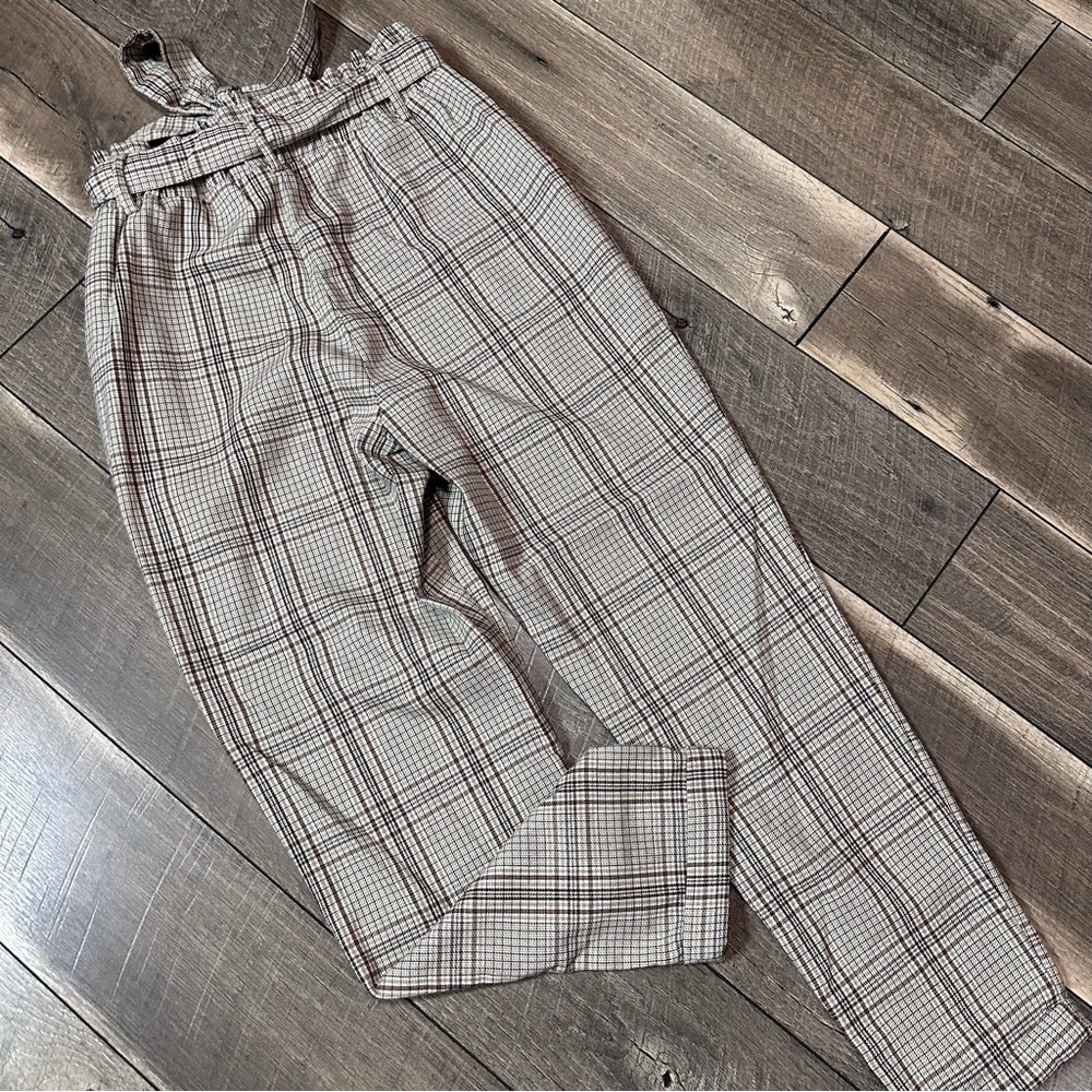 So Plaid Tie Waist Pants