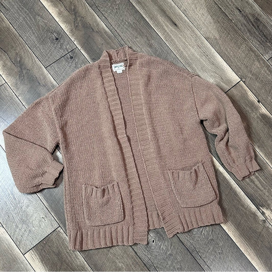 American Eagle Knit Brown Open Caridgan