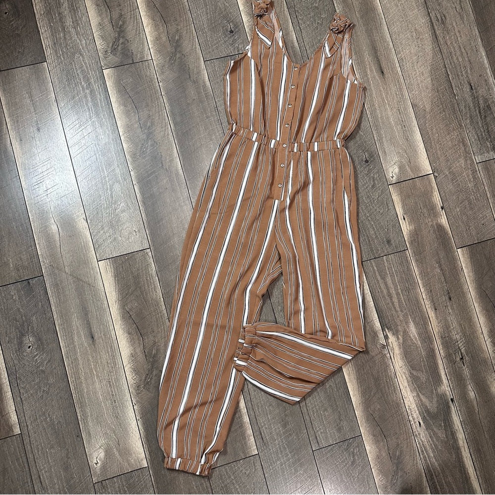 Carly Jean Striped Jumpsuit