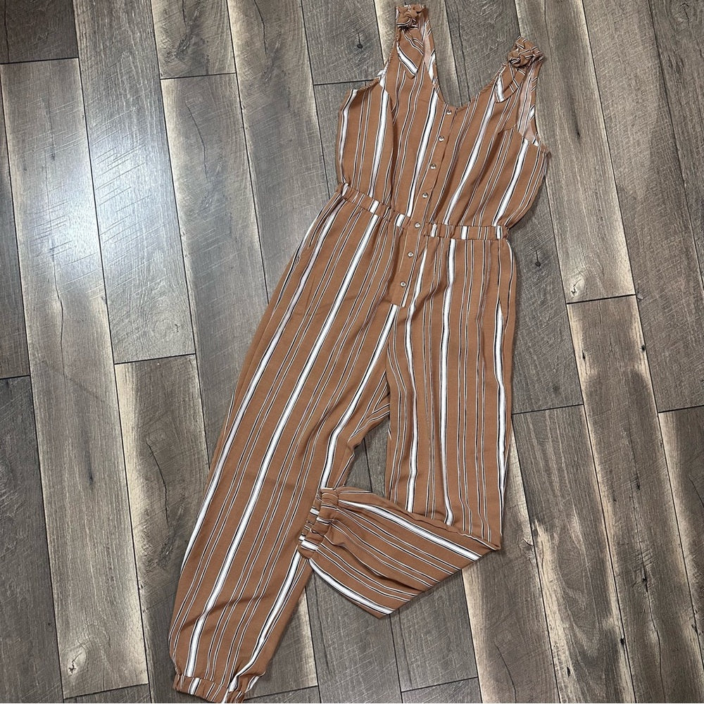 Carly Jean Striped Jumpsuit