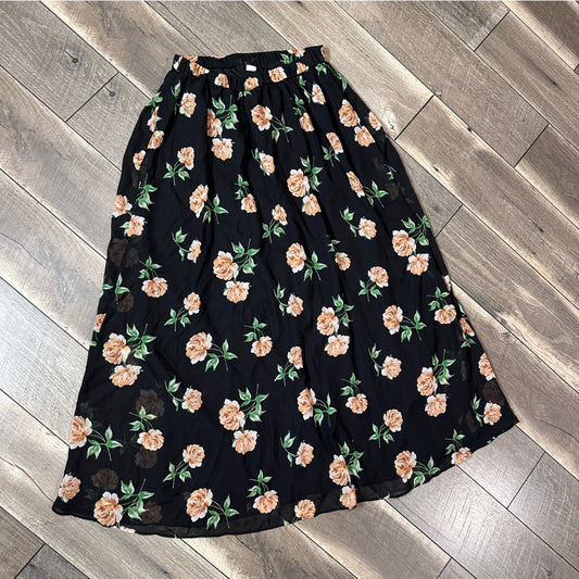 Old Navy Floral Lined Maxi Skirt