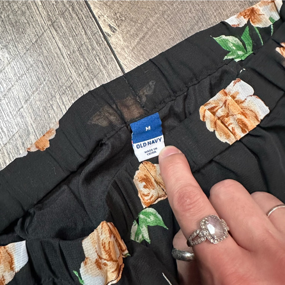 Old Navy Floral Lined Maxi Skirt