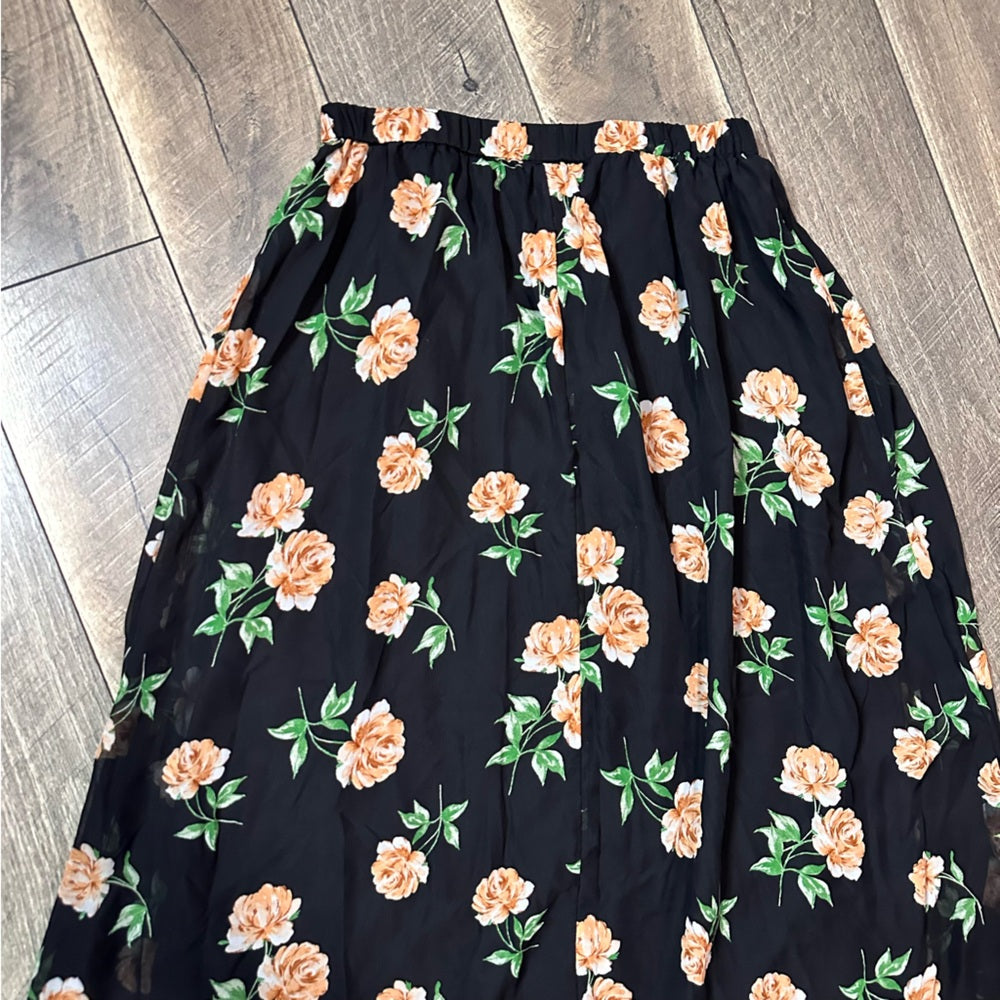 Old Navy Floral Lined Maxi Skirt