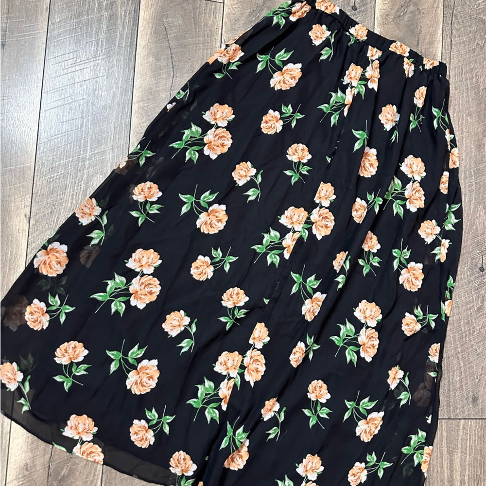 Old Navy Floral Lined Maxi Skirt