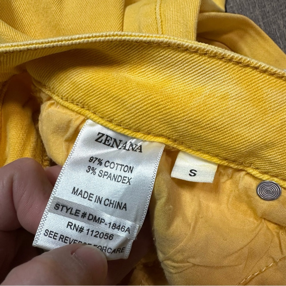 Zenana Yellow Hi Rise Flares