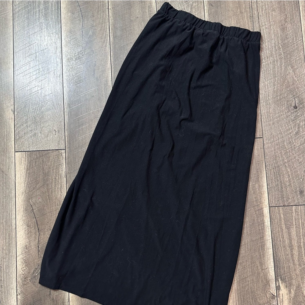 No Comment Black Buttery Soft Cinch Front Skirt