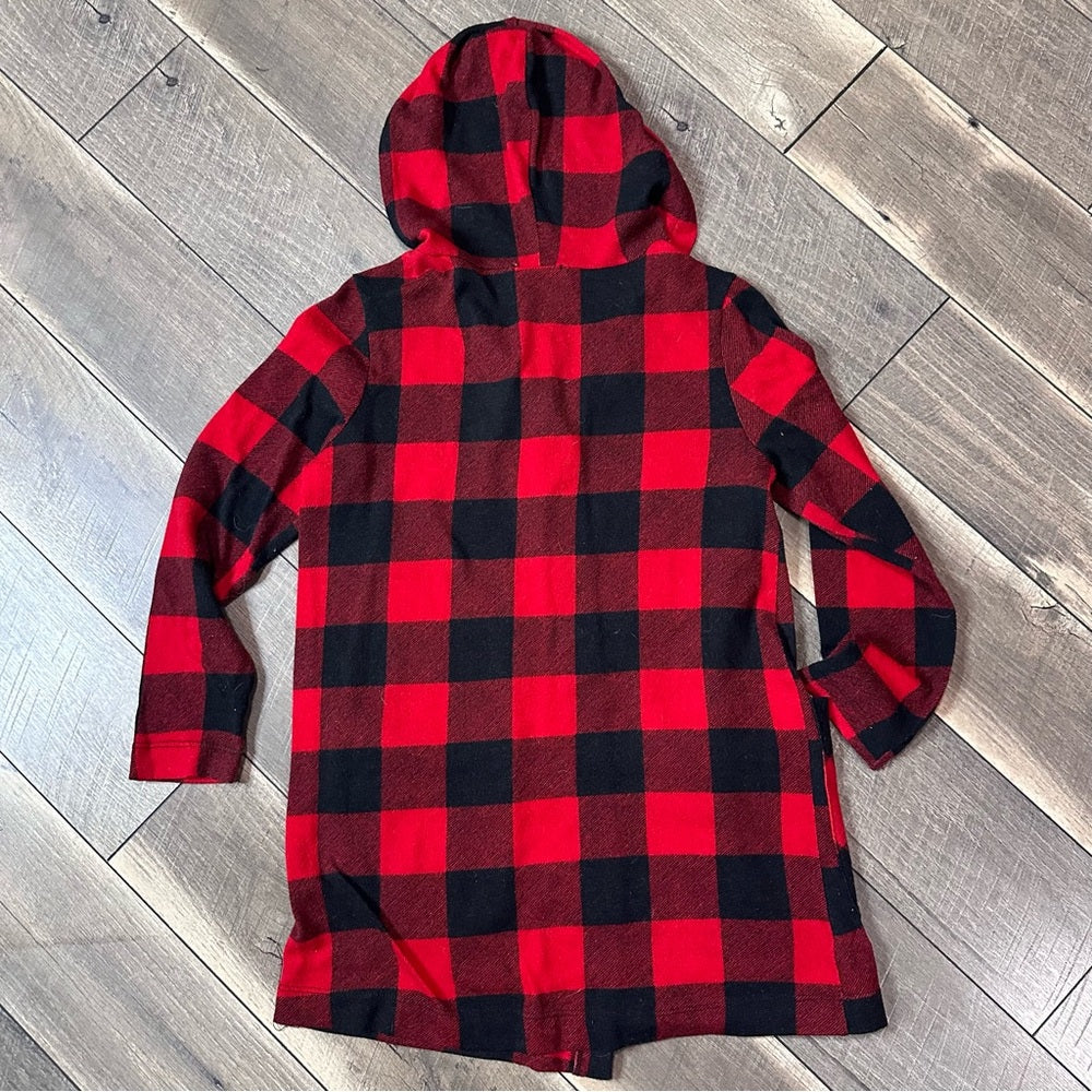 Hailey & Co Plaid Hooded Button Down