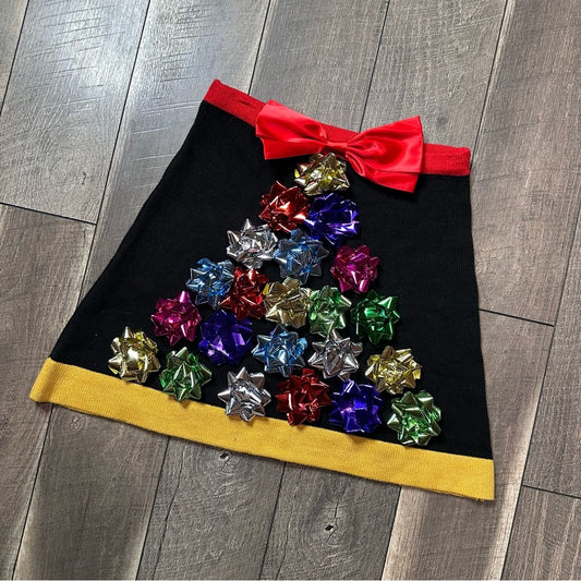 Planet Gold Christmas Skirt