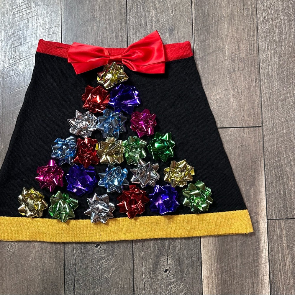 Planet Gold Christmas Skirt