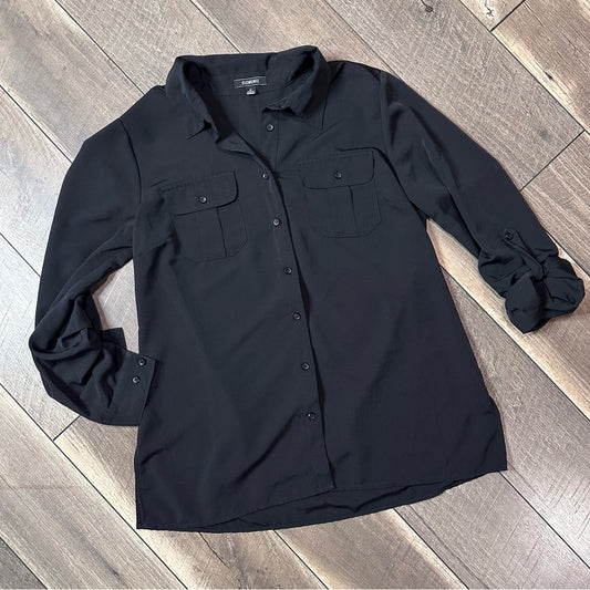 Elementz Black Button Down