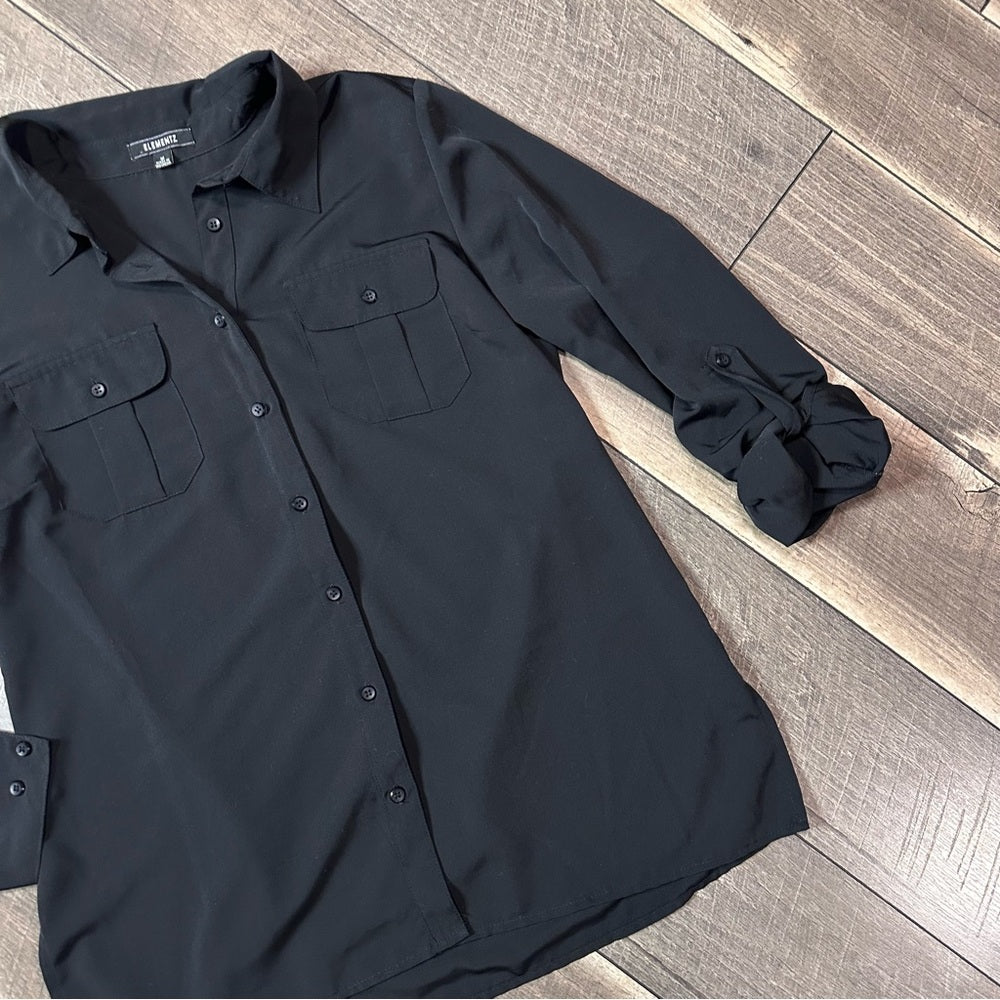 Elementz Black Button Down