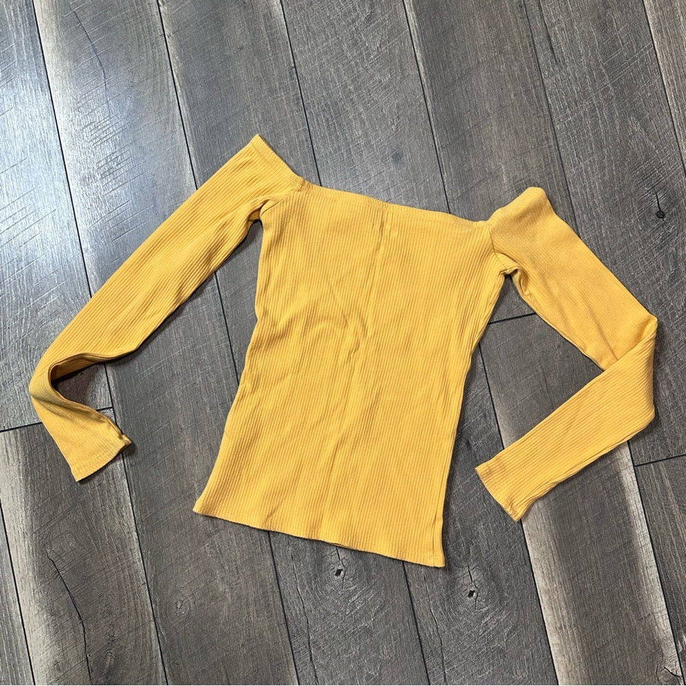 Hollister Off Shoulder Slim & Stretchy Long Sleeve