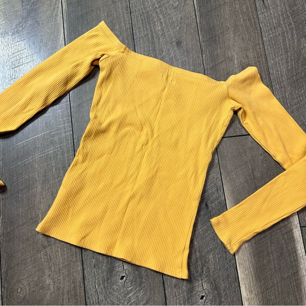 Hollister Off Shoulder Slim & Stretchy Long Sleeve