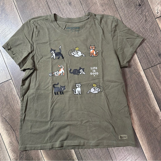 Life is Good Cat T-Shirt