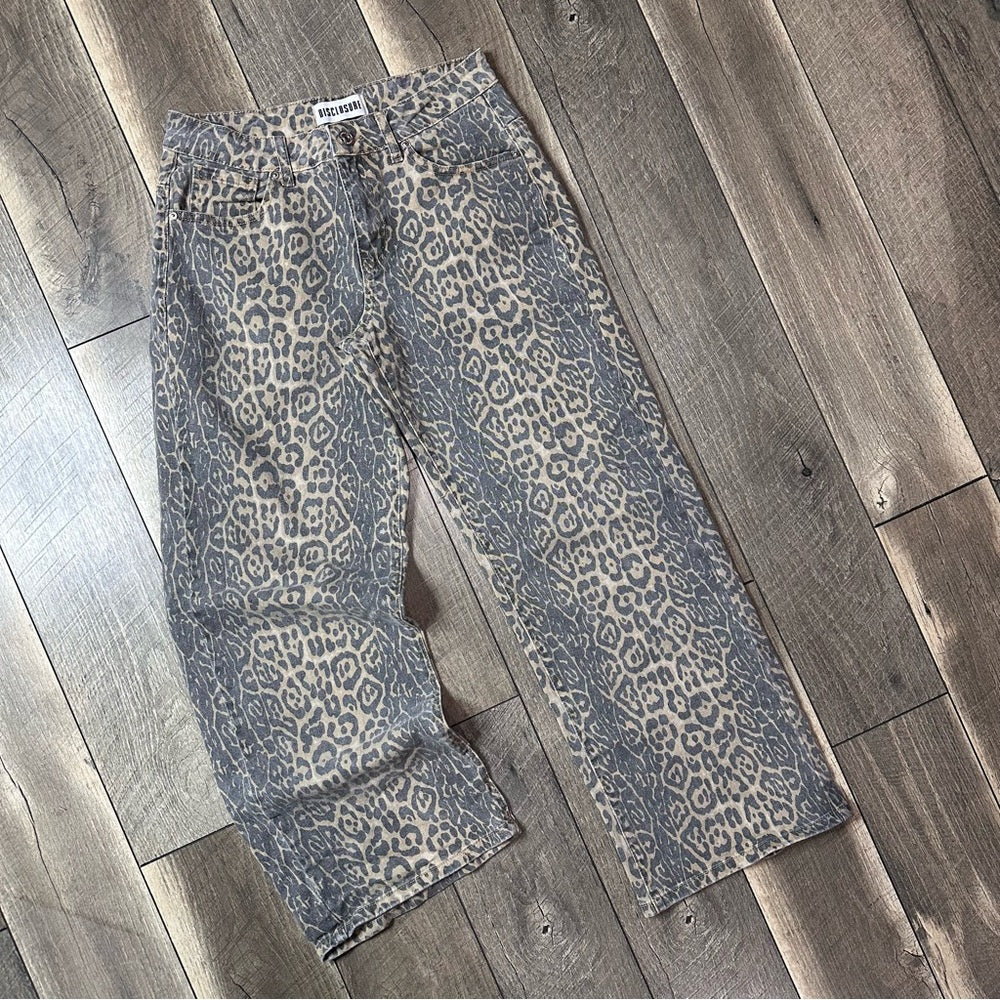 Disclosure Leopard Wide Leg Jeans