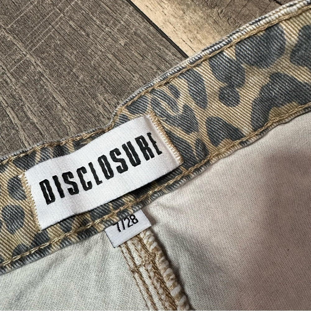 Disclosure Leopard Wide Leg Jeans