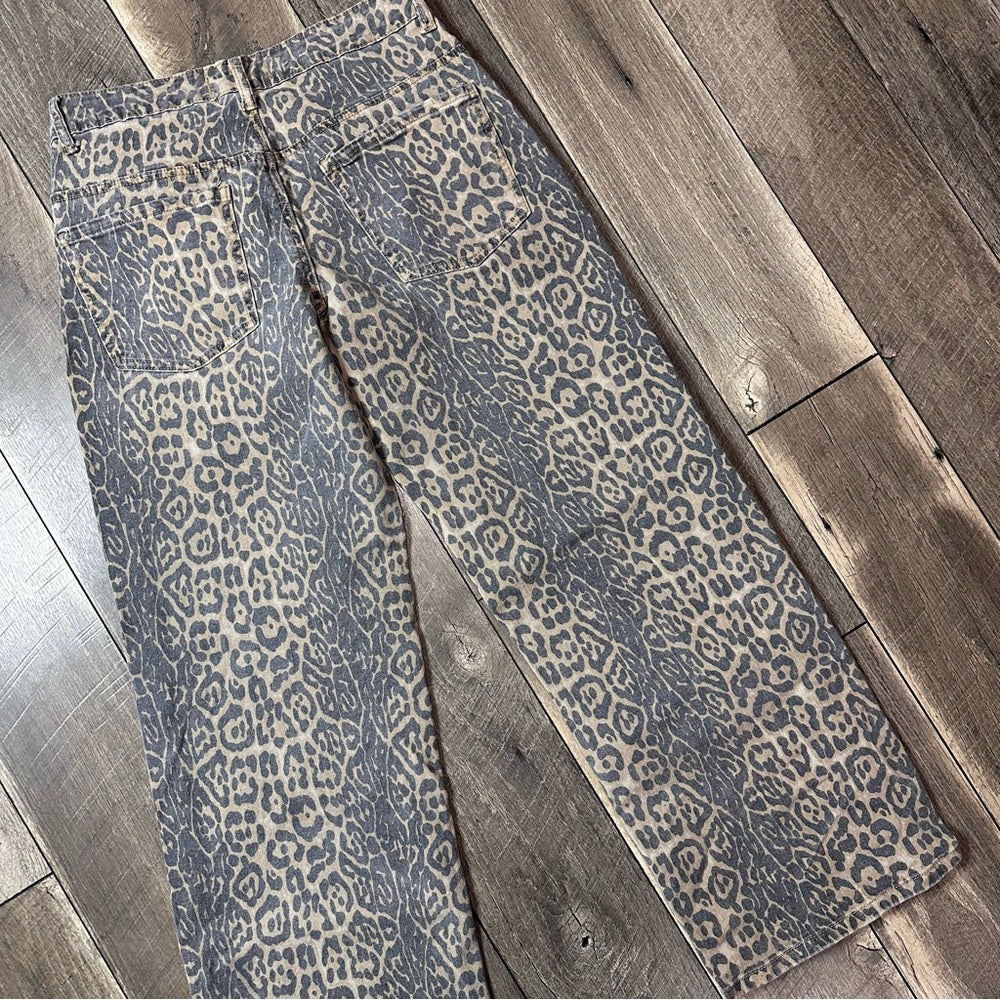 Disclosure Leopard Wide Leg Jeans
