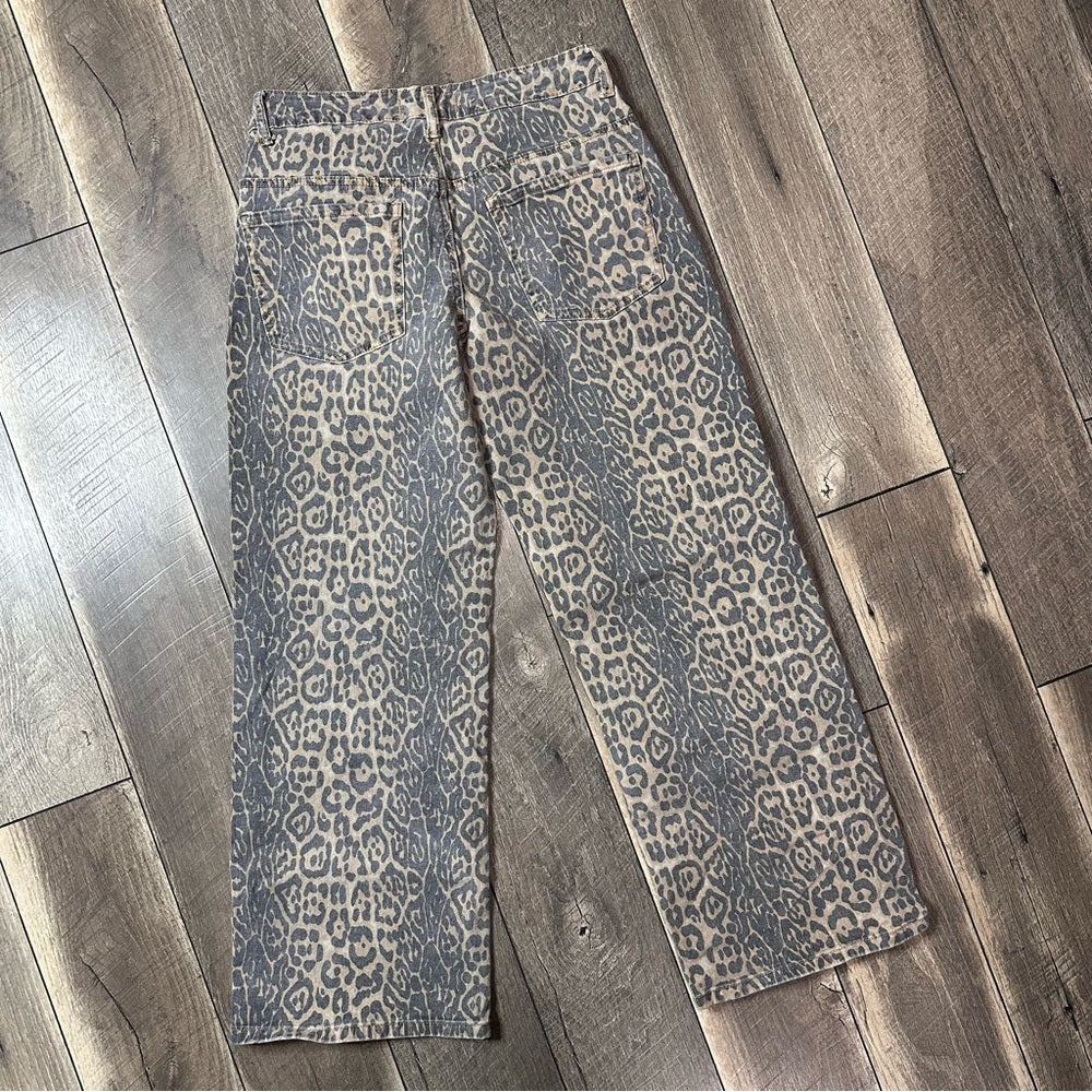 Disclosure Leopard Wide Leg Jeans