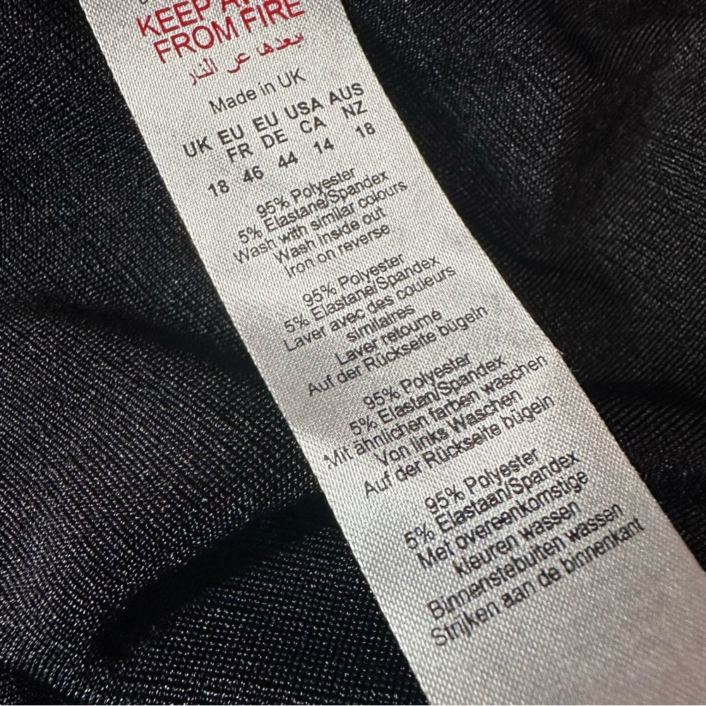 Boohoo Plunge V Black Soft & Stretchy Dress