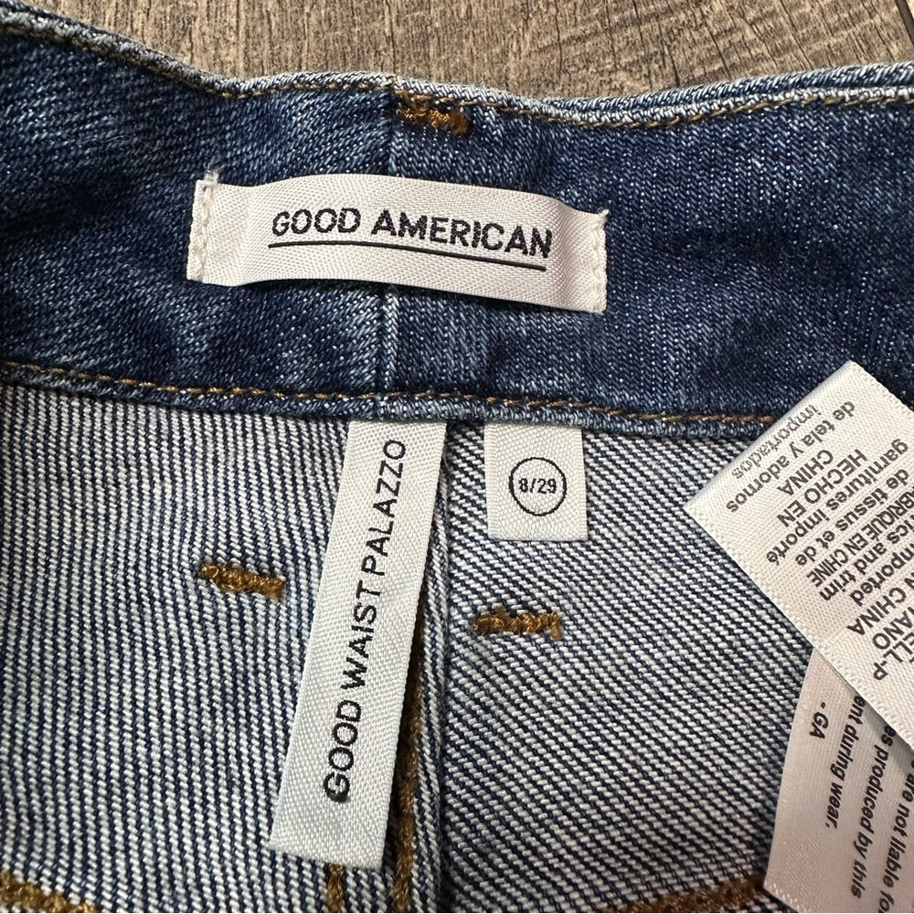 Good American Good Waist Palazzo Jeans