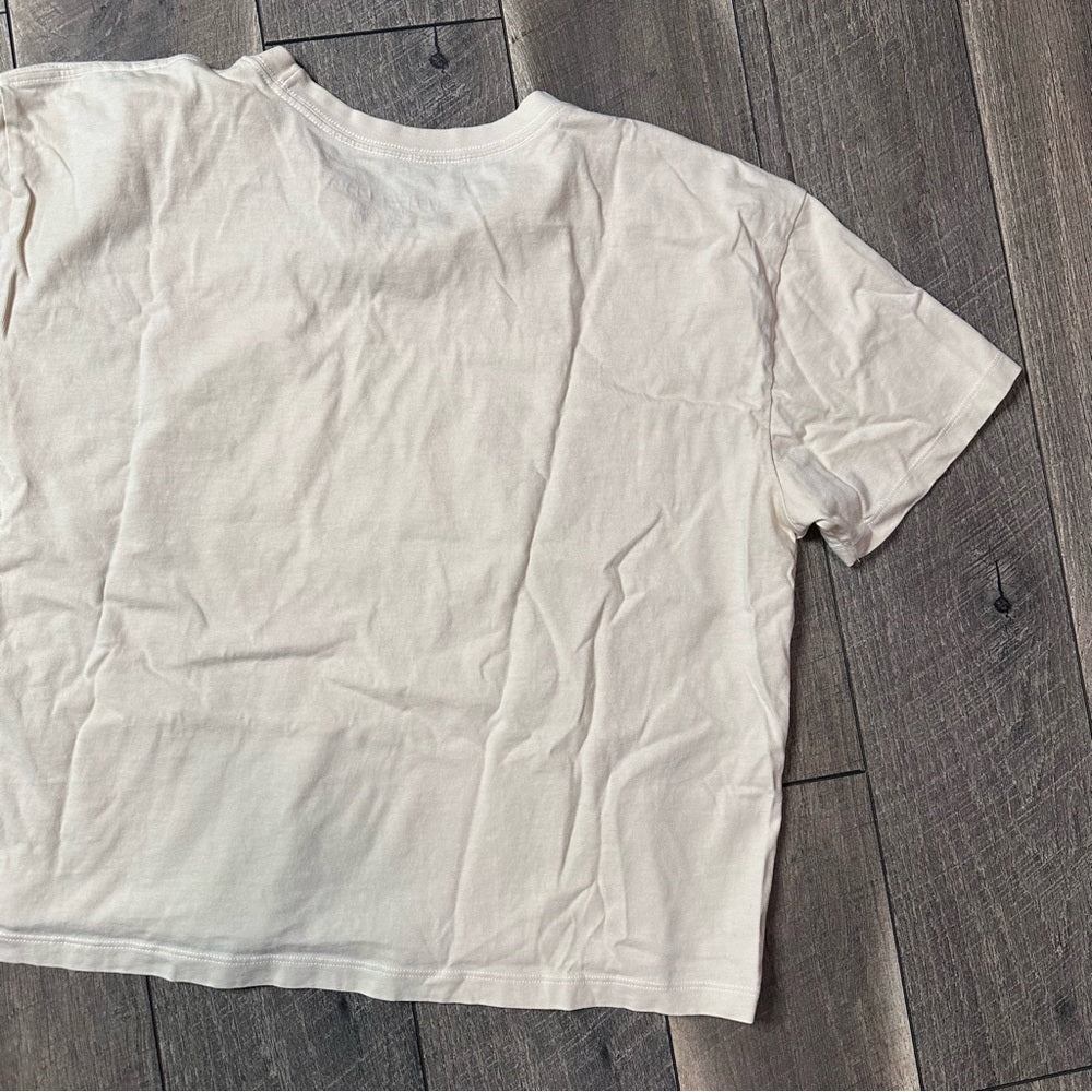 Life Is Good Kitty Crop Oversized Tee