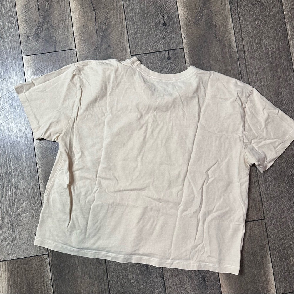 Life Is Good Kitty Crop Oversized Tee