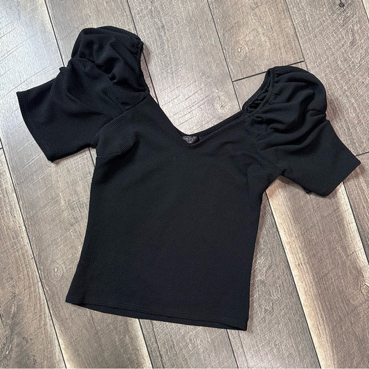 Joe & Elle Puff Shoulder Short Sleeve Top