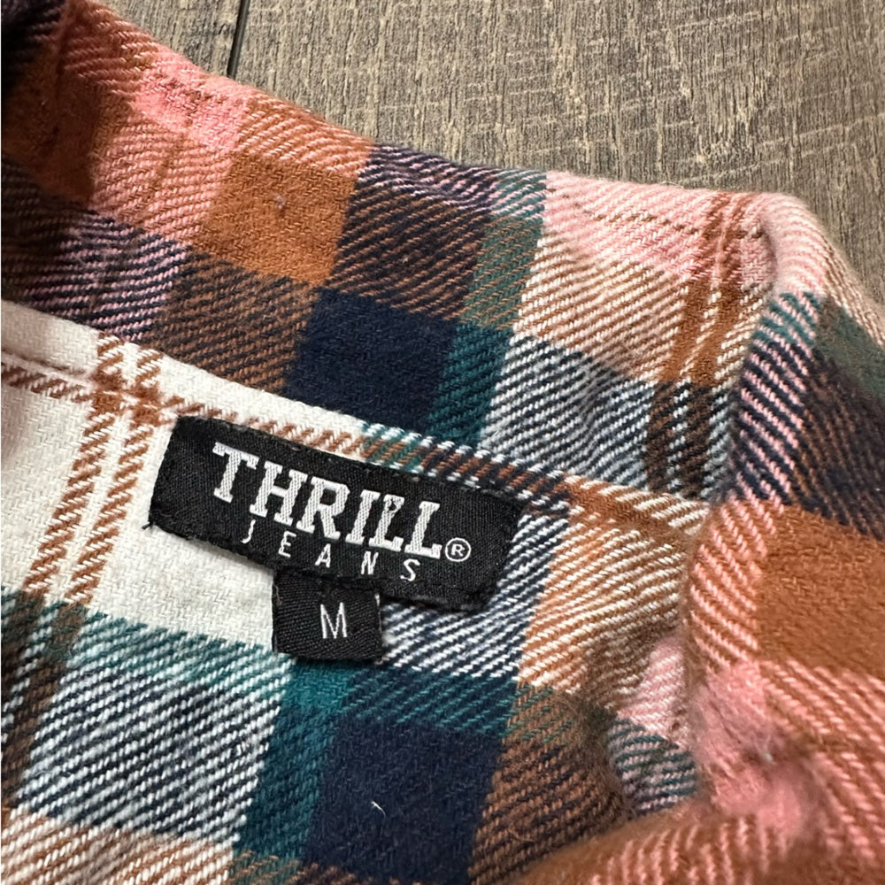 Thrill Jeans Plaid Flannel Button Down Shacket