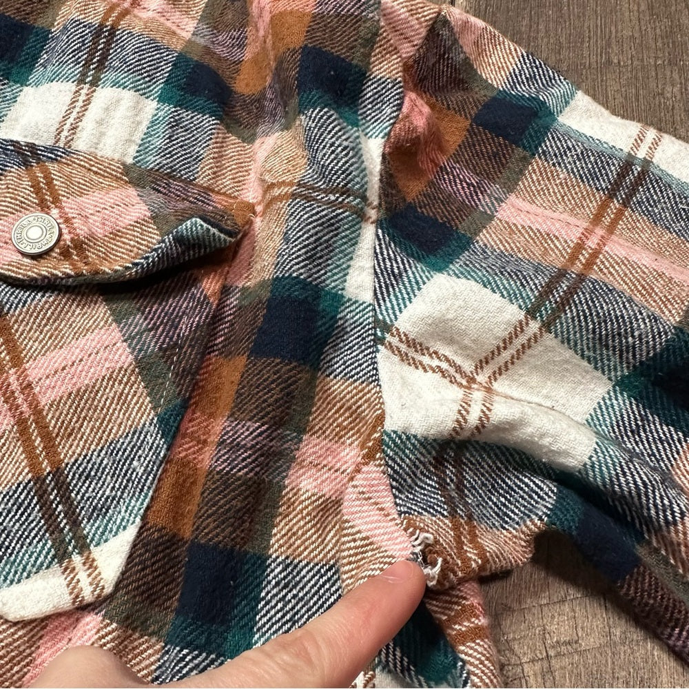 Thrill Jeans Plaid Flannel Button Down Shacket