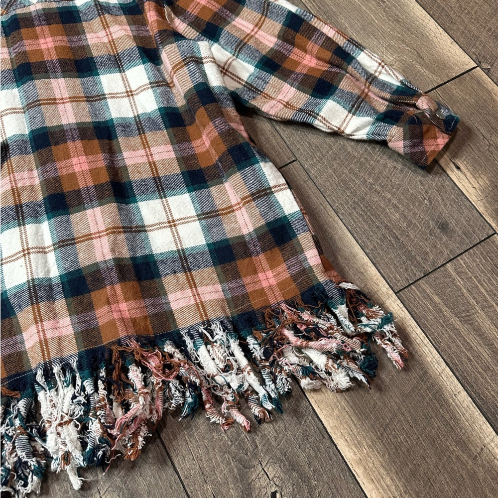 Thrill Jeans Plaid Flannel Button Down Shacket