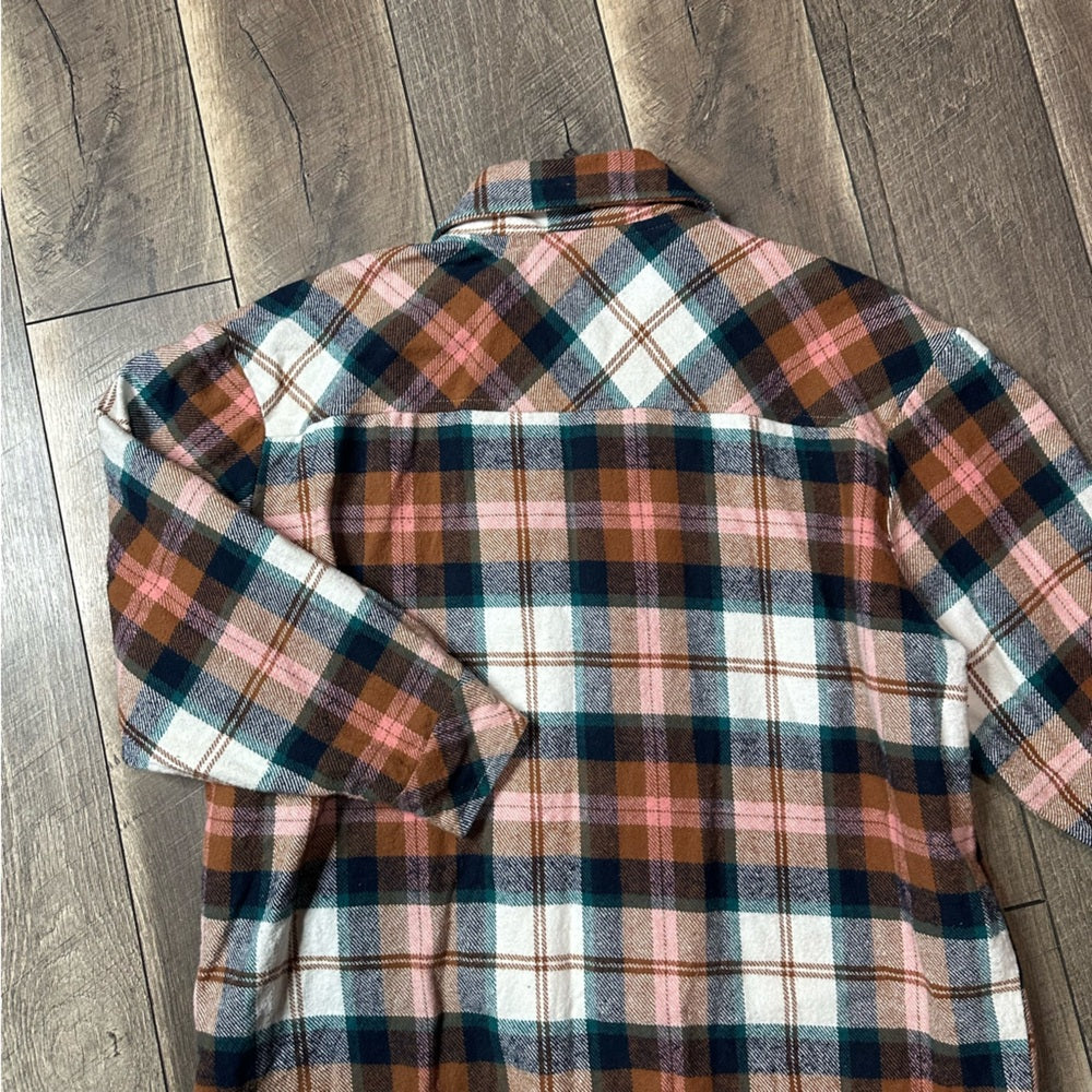 Thrill Jeans Plaid Flannel Button Down Shacket