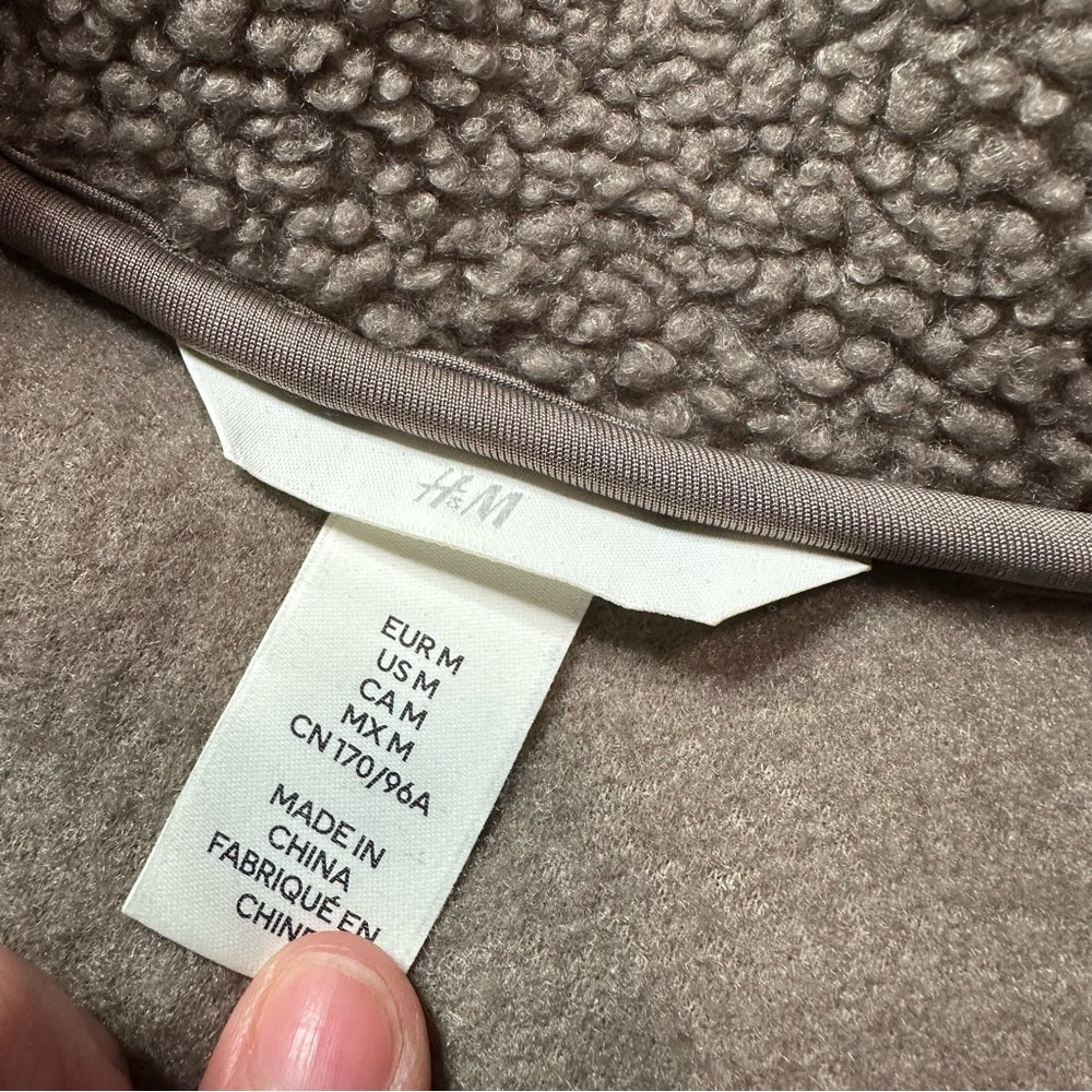 H&M Sherpa Zip Up Jacket