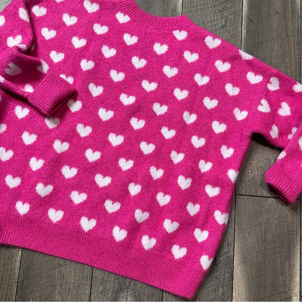 Vince Camuto Heart Crewneck Sweater