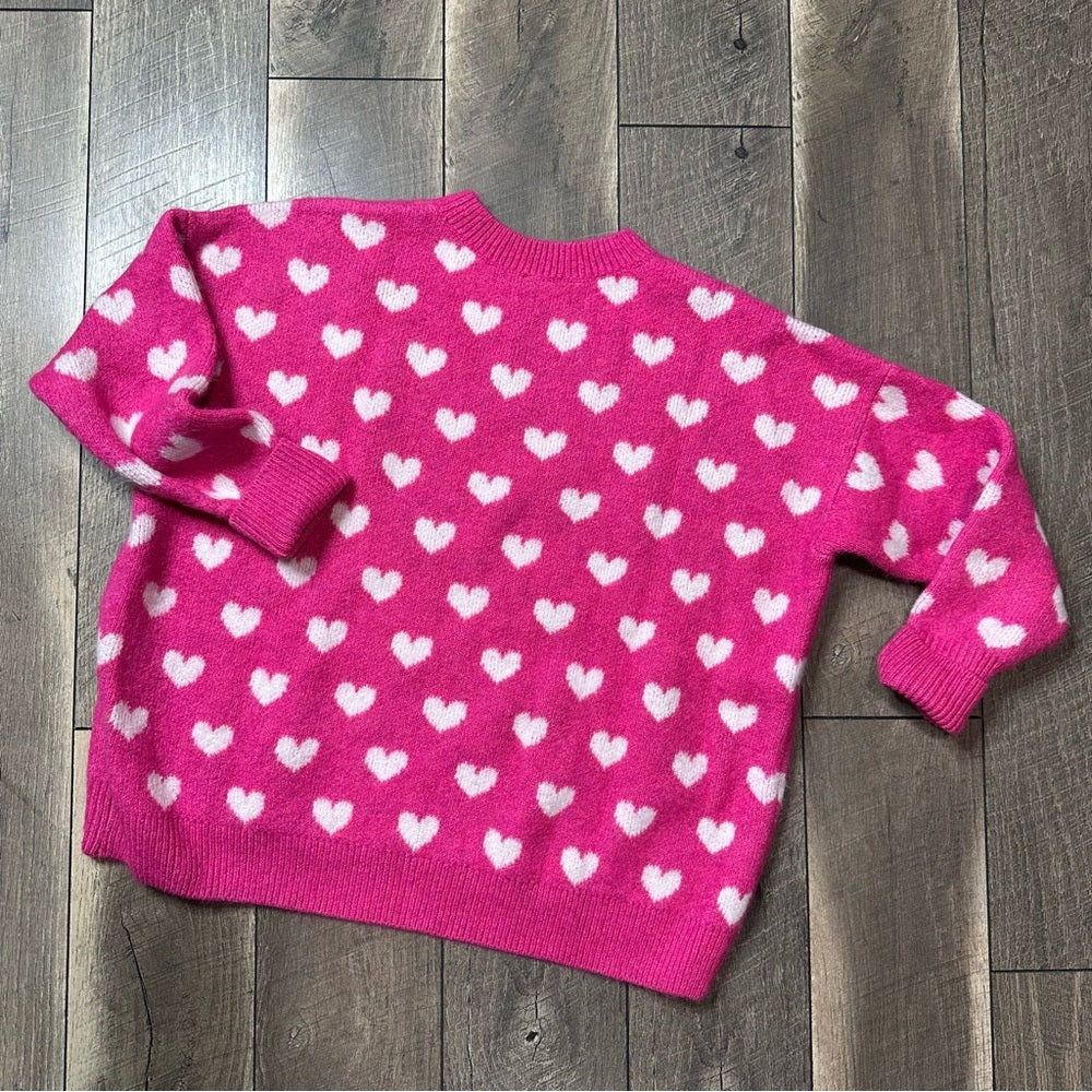 Vince Camuto Heart Crewneck Sweater