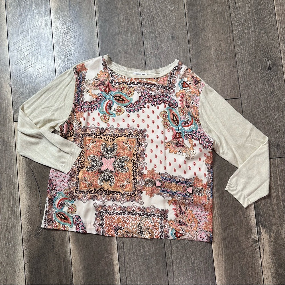 Johnny Was Elodie Scarf Pullover Top