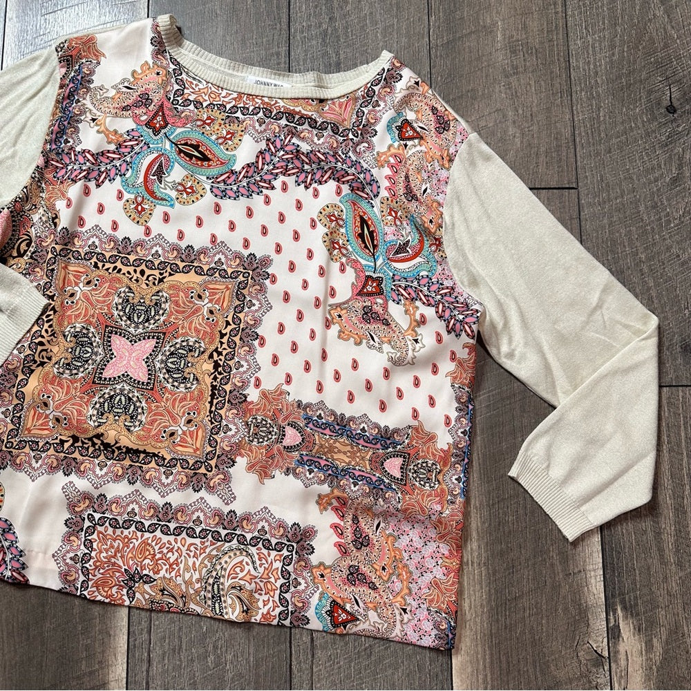 Johnny Was Elodie Scarf Pullover Top